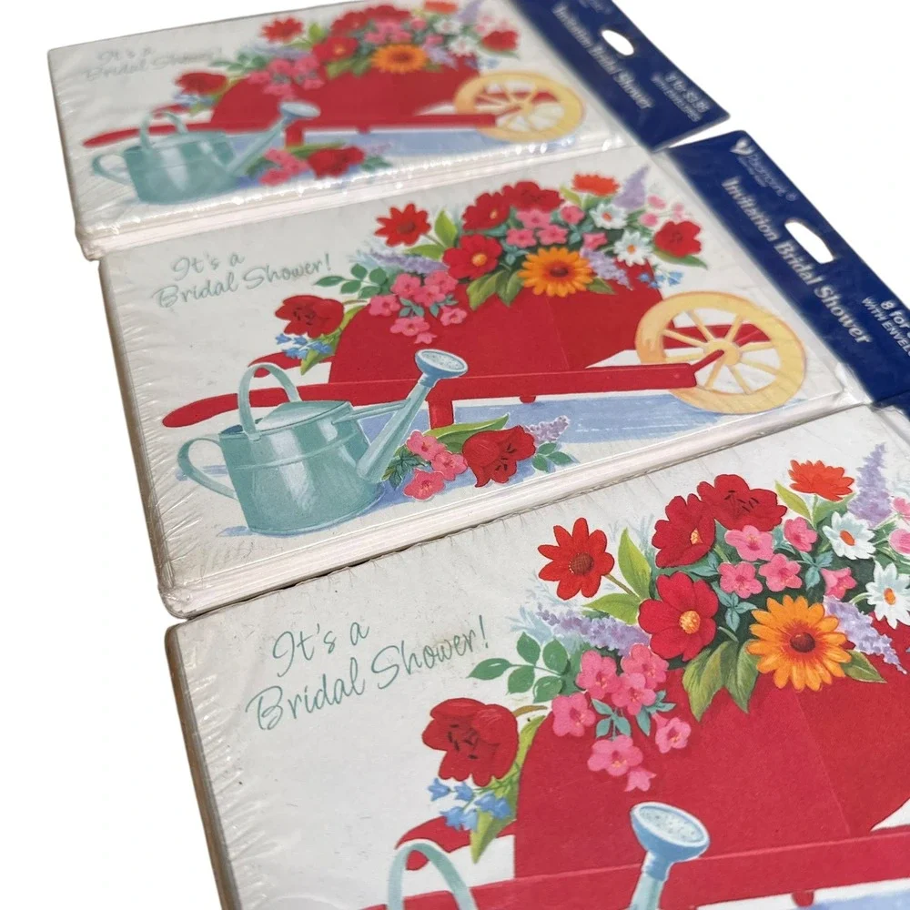 Paramount Bridal Shower Invitations Vintage Garden Floral 24‎ Count 3 Packs NEW